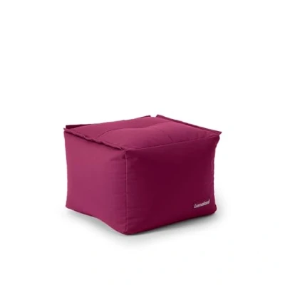 Abbildung von Lumaland Sitzsack Lounge Modular Pouf Individuell erweiterbarer &amp; Leichter Hocker Waschbare Wasserfeste Sitzmöbel für Innenräume Garten Indoor Outdoor 54x54x54 cm [Rotwein]