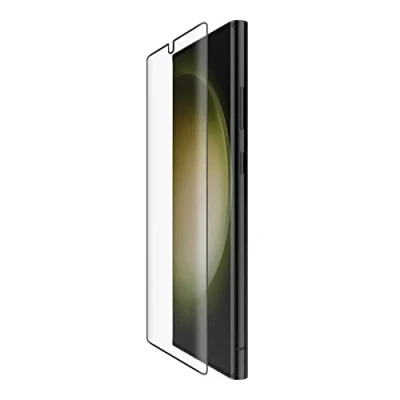 Abbildung von Belkin ScreenForce TrueClear Curve Display Schutzfolie mit Blaulichtfilter für Samsung Galaxy S23 Ultra, vollflächiger Displayschutz Blaufilter, kristallklarer Schutz vor Aufprall und Kratzern
