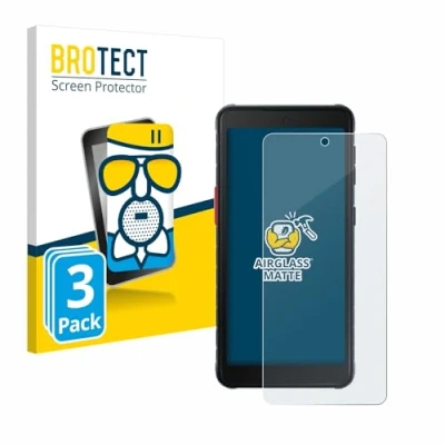 Abbildung von BROTECT Entspiegelungs Schutzglas für Samsung Galaxy XCover 5 Enterprise Edition (3 Stück) Schutz Folie Panzerfolie Glas Matt [Kratzfest 9H]