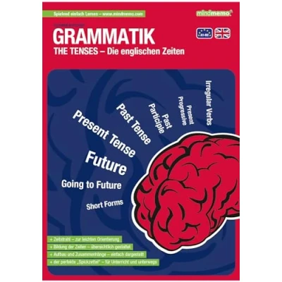 Abbildung von mindmemo Lernfolder The Tenses Die englischen Zeiten Grammatik lernen für Kinder und Erwachsene Lernhilfe Zusammenfassung DIN A4 6seitig: ... PremiumEdition (foliert)