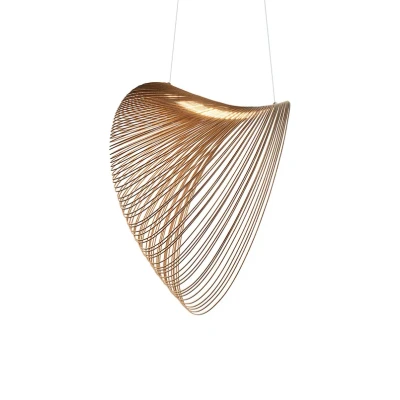 Abbildung von Luceplan Illan LED Holzhängelampe dimmbar Ø 80 cm