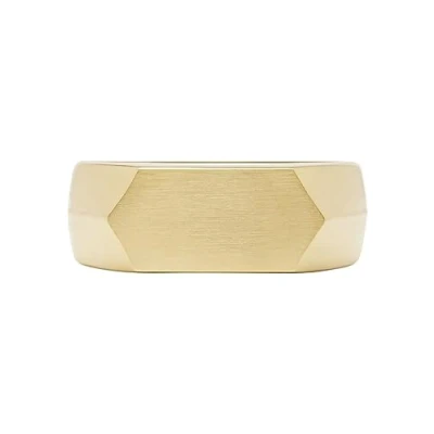 Abbildung von Fossil Herrenring, All Stacked Up Gold Tone Edelstahl Siegelring