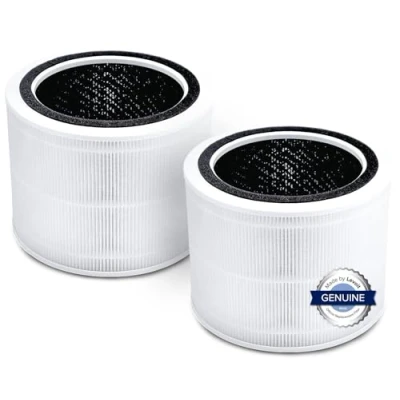 Abbildung von Levoit 2Pack Ersatzfilter für Luftreiniger Core 200S, H13 HEPA filter, hocheffizienter Aktivkohlefilter, Vorfilter gegen 99,97% Schimmel Allergien Rauch Staub Pollen Raucherzimmer Allergiker, Weiß