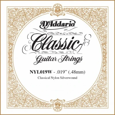 Abbildung von D&#039;Addario .019 versilberte Gitarrensaite