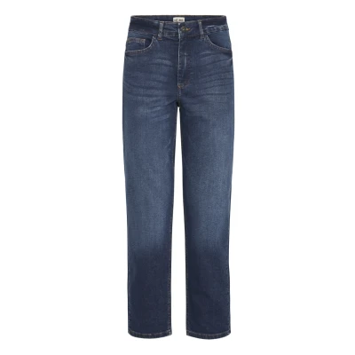 Abbildung von ICHI Raven Jeans Straight Leg, Damen, Größe: 25, Dark blue
