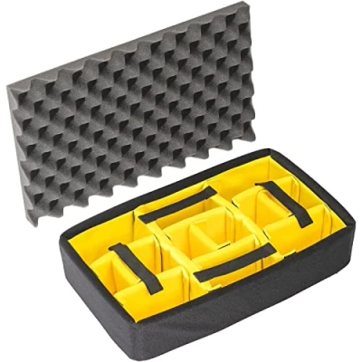 Abbildung von Peli 1485AIRDS Set gepolsterte Trennwände, Original Air Case Zubehör, Kompatibel 1485, Farbe: Schwarz/Gelb