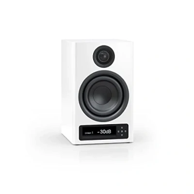 Abbildung von Nubert nuPro XS 3000 RC Weißer Regallautsprecher 1 Stück Kompaktlautsprecher Bluetooth Lautsprecher aptX HD Verbindung kabellos High Res Schreibtischlautsprecher im Homeoffice
