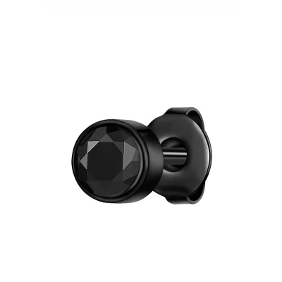 Abbildung von True Rebels Zirkonia Einzelner Ohrring, Herren, Größe: One Size, Schwarz