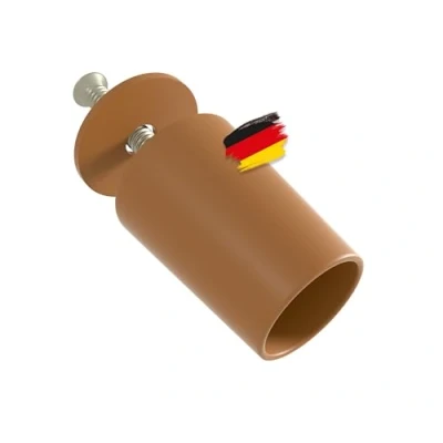 Abbildung von BAUHELD® Rolladen Stopper 27mm [8 Stück] Made in Germany Anschlagpuffer aus stabilem Kunststoff Anschlagstopper für Rollladen mit Schrauben Passend auf Rolladenpanzer Lamellen Hellbraun