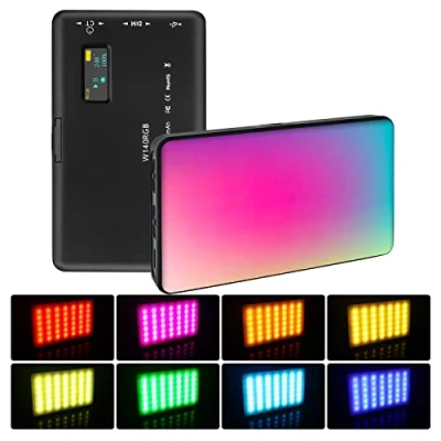 Abbildung von LUXCEO RGB LED Videoleuchte, Kamera Licht CRI95+ 2500K 9000K Dimmbar,360 Vollfarbe Video mit 3100 mAh Akku für Vlog Live Streaming YouTube Videokonferenz Fotografie DSLR