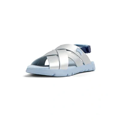 Abbildung von Camper Oruga Riemensandalette für Kinder, Größe: 34, Silber Schuhe