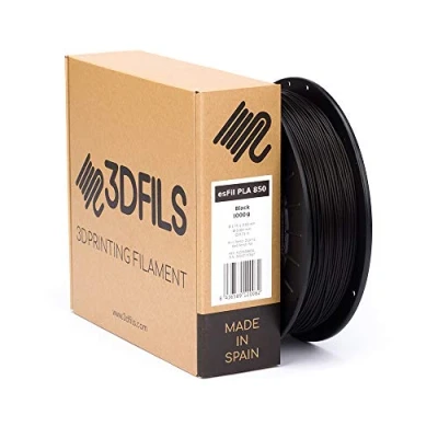 Abbildung von 3DFILS EsFil PLA Ingeo 3D850 Filament für 3D Drucker, 1,75 mm, 1 kg, Schwarz