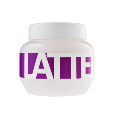 Abbildung von KALLOS Latte Haarmaske mit Milchprotein für durch chemische Behandlungen beschädigte Wäsche 275ml