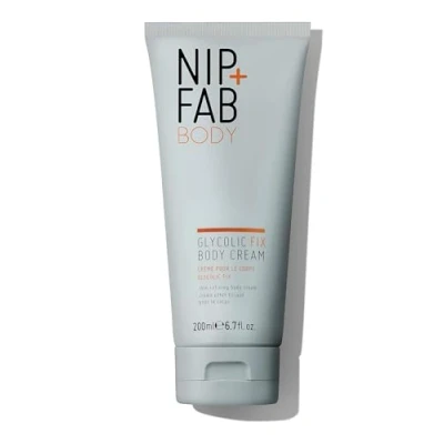 Abbildung von Nip+Fab Glycolic Fix Body Cream Körpercreme mit Glykolsäure 200 ml Peeling der Haut Mandelöl Vegan, Cruelty Free, Sulfate Free