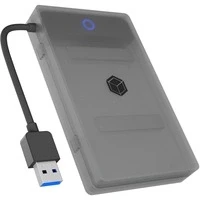 Abbildung von Festplatten Gehäuse ext. 2.5 SATA Gehäuse, USB 3.2 Gen 1, Werkzeuglos, Kunststoff, schwarz