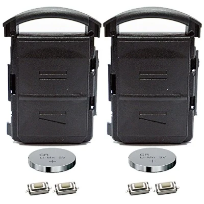 Abbildung von Repair Reparatur 2er Satz Gehäuse Funkschlüssel Fernbedienung Autoschlüssel 2X + 4X Mikrotaster CR2032 Batterie kompatibel mit Opel