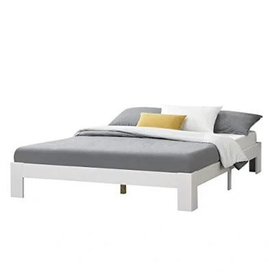 Abbildung von en.casa Holzbett, Raisio Doppelbett 140x200 cm Weiß