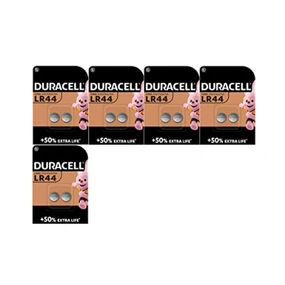 Abbildung von 10 x Duracell LR44 A76 V13GA 76A (5 Blister à 2 Batterien) Batterien