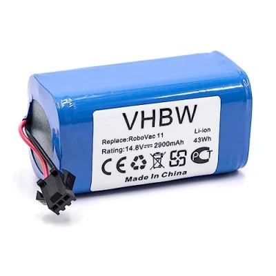 Abbildung von vhbw Akku kompatibel mit Eufy Robovac 11c, 11S Plus, 25C, 25C Max, G10 Hybrid, G15, G20 Home Cleaner Heimroboter (2900mAh, 14,8V, Li Ion)