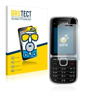 Abbildung von BROTECT Entspiegelungs Schutzfolie für Nokia C2 01 (2 Stück) Matte Displayschutz Folie, Anti Reflex, Fingerprint