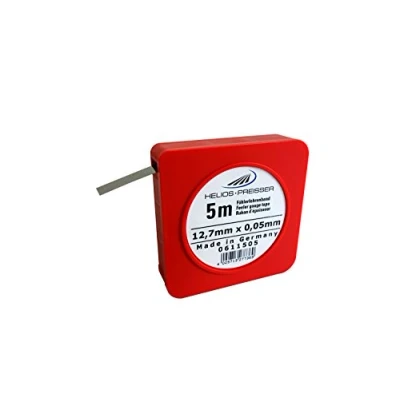 Abbildung von Helios Preisser Fühlerlehrenband, Einzelkassette (Kohlenstoffstahl, gehärtet, Breite 12,7 mm, Länge 5 m, Nennmaß 0,05 mm) 0611 505
