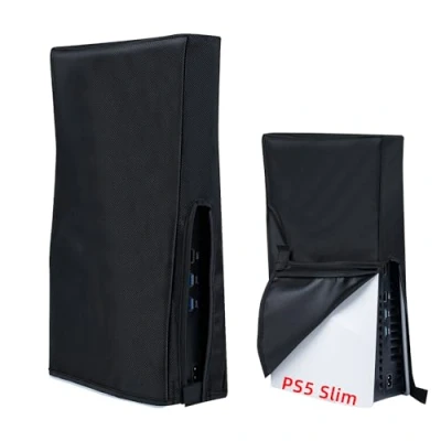 Abbildung von Tolesum schutzhülle für PS5 Slim,PS5 Slim Staubschutz Hülle,Spritzwasserdichte Dust Cover Playstation 5 Digital Edition/Disc Konsole Nicht (Schwarz)