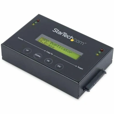 Abbildung von StarTech.com 1:1 Selbständige Festplatten Klonstation und Löscher, SATA HDD/SSD Disk Kloner &amp; LCD Bildschirm, TAA Konform, Betriebssystem unabhängig (SATDUP11)