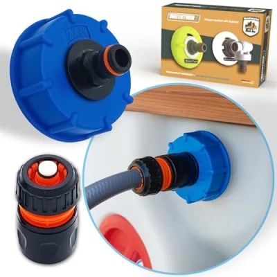 Abbildung von MaJoCompTec® WATERTWIN Wassertank Fülladapter Wohnmobil Caravan Wasseranschluss Zubehör Einfülladapter kompatibel mit Gardena (BASIS Set, Adapter für Tankdeckel IG60 Grobgewinde)