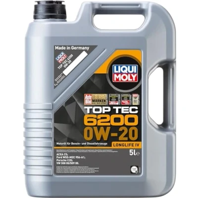 Abbildung von Liqui Moly Top Tec 6200 0W 20 1l Motoröl 20781 VOLKSWAGEN: Golf 7 Schrägheck, Arteon, AUDI: A4 B9 Avant, SKODA: Fabia III Kombi