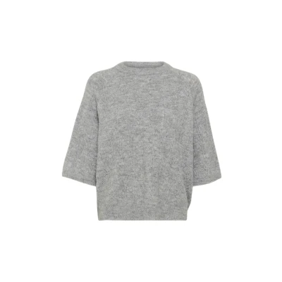 Abbildung von Kaffe Strickpullover, Damen, Größe: Large, Grey melange