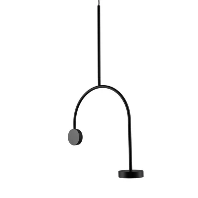 Abbildung von AYTM LED Hängeleuchte Grasil, schwarz, Marmor, Höhe 97 cm