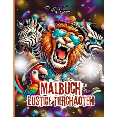 Abbildung von Malbuch Lustige Tierchaoten: Witzige und skurrile Tier Malvorlagen für Jung Alt Das perfekte Anti Stress Malbuch!