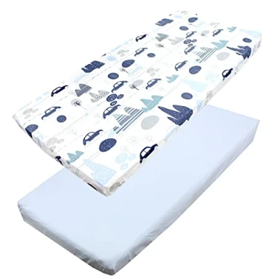 Abbildung von TupTam Spannbettlaken Baby Spannbetttuch für Babybett Kinderbett 2er Pack