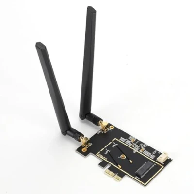 Abbildung von Nikou M.2 NGFF Karte, WLAN PCI E 1X Desktop WiFi Adapter Netzwerkkartenkonverter für 8260 7265 1535 7260
