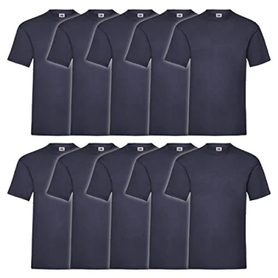 Abbildung von Fruit of the Loom Herren T Shirt Valueweight, 10er Pack, Blau (navy), XX Large