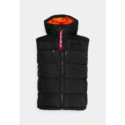Abbildung von Alpha Industries Hooded Puffer Weste, Herren, Größe: Small, Black