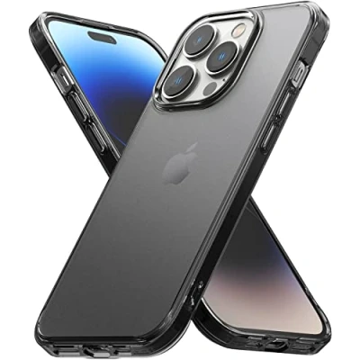 Abbildung von Ringke Fusion Case Kompatibel mit iPhone 14 Pro Max Hülle, Kratzfeste Anti Fingerabdruck Transparent Handyhülle für 6.7 Zoll (2022) Matte Smoke Black