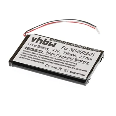Abbildung von vhbw Akku Ersatz für Garmin 361 00056 21 GPS Navigation Navi (750mAh, 3,7V, Li Ion)