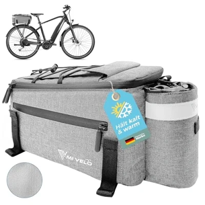 Abbildung von MIVELO Fahrradtasche Gepäckträgertasche für Fahrrad Kühltasche isoliert 10L