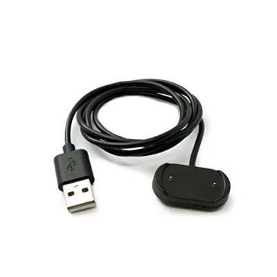 Abbildung von System S USB 2.0 Kabel 100 cm Ladekabel für Amazfit T Rex 2 Smartwatch in Schwarz