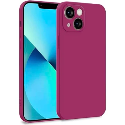 Abbildung von MyGadget Hülle für iPhone 13 Mini Zweilagige Handyhülle mit Kameraschutz Cover Innenfutter &amp; Silikon außen Wein Rot