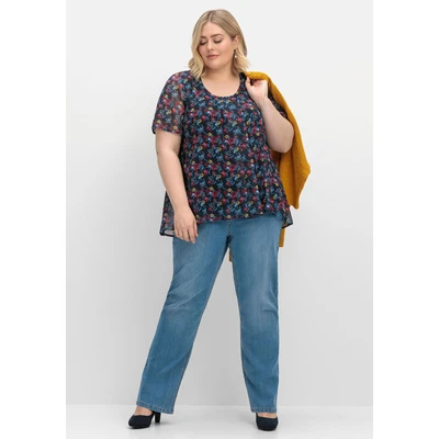 Abbildung von Sheego Jeans Straight Leg, Damen, Größe: 46, Blue denim