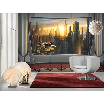 Abbildung von Komar Fototapete &quot;Star Wars Coruscant View&quot;, 368x254 cm (Breite x Höhe), inklusive Kleister