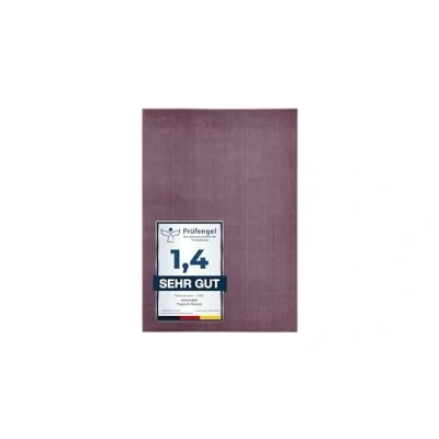 Abbildung von andiamo Teppich Arezzo waschbar Wohnzimmer Esszimmer pflegeleichter eleganter gemütlicher Wohnzimmerteppich Fellteppich einfarbig 80 x 150 cm Lavendel