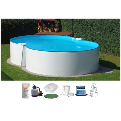 Abbildung von Clear Pool Achtformpool, (Set, 8 tlg.), 540x350x120 cm inkl. Solarset
