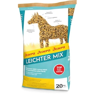 Abbildung von JOSERA Leichter Mix (1 x 20 kg) PFERD Premium Pferdefutter für leicht beanspruchte Pferde light zucker &amp; proteinreduziert Apfel Luzerne Müsli 1er Pack