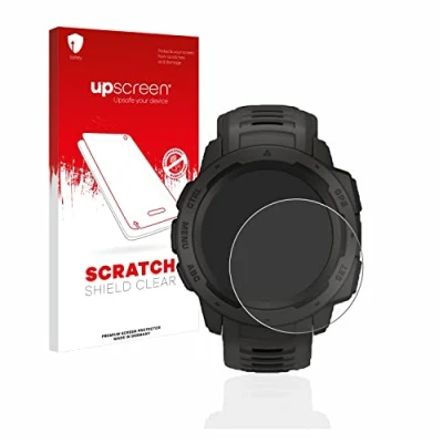 Abbildung von upscreen Schutzfolie für Garmin Instinct/Instinct Solar/Instinct 2 Kristall klar, Kratzschutz, Anti Fingerprint