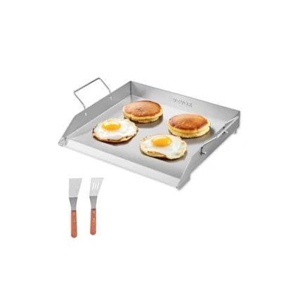 Abbildung von VEVOR Flache Grillplatte Grillpfanne Edelstahl BBQ Kochgeschirr 448x370mm