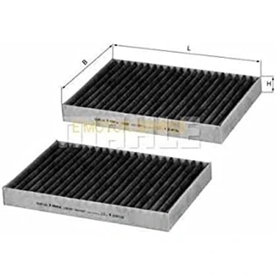 Abbildung von MAHLE ORIGINAL LAK 122/S Innenraumfilter Aktivkohlefilter 225,0 112 30,0 HONDA: CR V 2, CIVIC 7 Hatchback, FR