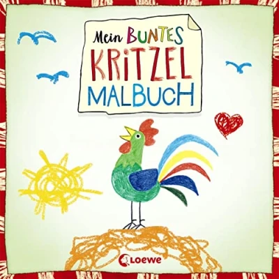 Abbildung von Mein buntes Kritzel Malbuch (Hahn): Kritzelbuch mit über 40 farbigen Motiven für Kinder ab 2 Jahre Erstes Kritzeln und Ausmalen Mädchen Jungen